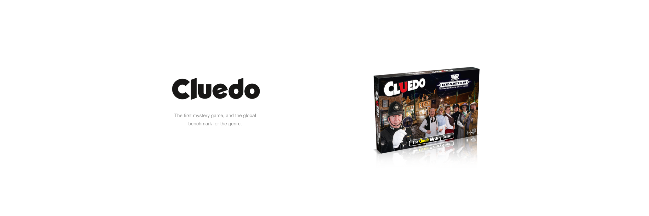 Box of a custom edition of Cluedo developed for Beamish Museum